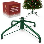 Festive Fix Metal Christmas Tree Stand 22x40cm – Heavy-Duty Foldable Base with Adjustable Screws, Sturdy Support for 4ft–6ft Artificial Trees – Anti-Slip Rubber Feet – Available in Green & White
