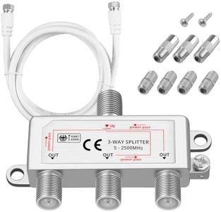 Neoteck 3 Way Coax Cable Splitter MoCA 5-2500MHz, TV Antenna Splitter