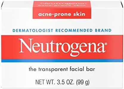 Neutrogena Facial Cleansing Bar Treatment for Acne-Prone Skin, Non-Medicated & Glycerin-Rich Formula Gently Cleanses without Over-Drying, No Detergents or Dyes, Non-Comedogenic, 3.5 oz