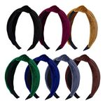 7Pcs Fashion Headbands for Women Girls,Wide Headbands for Women,Knotted Hair Hoop Hairbands,Women's Hair Accessories for Fashion Outfit Party