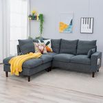 Panana 5 Seater Sectional Sofa L Shape Corner Sofa couch for Apartment Sectional Set with Built-in USB Port Chaise