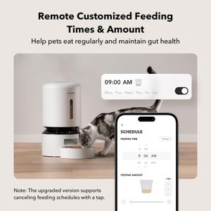 PETLIBRO Automatic Cat Feeder, 5L Smart WiFi Pet Food Dispenser – White