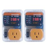 BXST One Outlet Plug Overvoltage Protector Home Voltage Protector Protects Against High and Low Voltage Surge Protector for Refrigerators 120V (2 Pack)