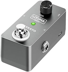 LEKATO Loop Station Guitar Effect Pedal Unlimited Overdubs 5 Minutes Looper with USB Cable for Electric Guitar Bass