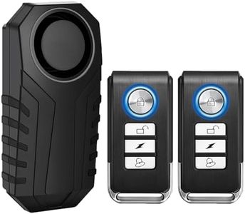KCMYTONER 113dB Bike Alarm with 2 Remotes, Wireless Vibration Motion Sensor Waterproof Motorcycle Alarm, Anti-Theft Vibration Bicycle Alarm Waterproof Vehicle Security Alarm System