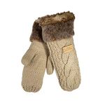 Aran Traditions Winter Faux Fur Mittens (Oatmeal)