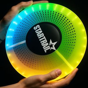 TOMLEON LED Flying Disc with Millions of Colors, Rechargeable & Waterproof, Smart Light Modes, Light-Up 175g - Frisbee for Outdoor Fun, Camping, Birthdays for Men, Boys, Teens, & Kids