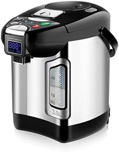 NutriChef Digital Water Boiler and Warmer - 3L/3.17 Qt Stainless Electric Hot Water Dispenser w/ LCD Display, Rotating Base, Keep Warm, Auto Shut Off, Safety Lock, Instant Heating for Coffee & Tea