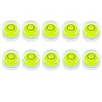 10Pcs/Set Small Bubble Spirit Level 10x6mm Circular Mini Bullseye Bubble Levels Inclinometers for Telescope Tripod Phonograph Turntable Measuring Tools