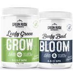 Green Rush Nutrients Organic Double Pack - Leafy Green Grow & Beefy Bud Bloom Combo for Veg & Bloom (500g Each)