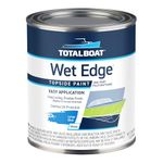 TotalBoat - 365397 Wet Edge Marine Topside Paint for Boats, Fiberglass, and Wood (Largo Blue, Quart)