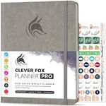 Clever Fox Planner PRO – Weekly & Monthly Life Planner to Increase Productivity, Time Management and Hit Your Goals, 8.5x11″ (Gray)