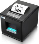 ATPOS AT-301 80mm (3 Inches) Direct Thermal Receipt Printer with Auto Cutter | ESC/POS Print Billing (USB)