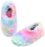 Onmygogo Fuzzy Winter Indoor Slippers for Women (7-8 B(M) US, Multicolor)