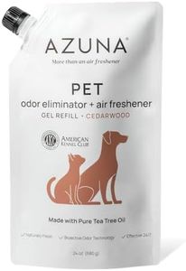 Azuna Pet Odor Eliminator for Strong Odor Gel | Plant Powered Australian Tea Tree Oil | Dog and Cat Room Deodorizer | Pet and Child Friendly | Cedarwood Scent | 24oz Refill