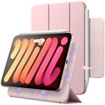 JETech Magnetic Case for iPad Mini 6 (8.3-Inch, 2021 Model), Support 2nd Gen Pencil Charging, Magnetic Attachment, Slim Smart Tablet Cover with Auto Wake/Sleep (Pink)