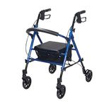 Drive Devilbiss R8 Blue Lightweight Aluminium Rollator with Height Adjustable Seat <7kg