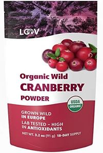 Wild Organic Freeze Dried Cranberry Powder, 3.2 Oz, 18-Day Supply, from Nordic Forests, Raw, No Added Sugar
