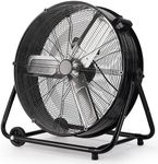Landeagle 30Inch Industrial Drum Fan,14000CFM Heavy Duty Floor Fan, Powerful 3-Speed Air Circulator with 360° Tilt Castors,550W High Velocity Shop Fan for Warehouse, Facotry, Barn, Garage (Black)