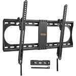 VEVOR Universal TV Wall Mount, Low Profile TV Mount Fits for Most 37-70 inch TVs, Tilt Wall Mount TV Brackets, Max VESA 600x400mm, Holds up to 132 lbs