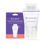 Lansinoh Breastmilk Storage Bags With Convenient Pour Spout and Patented Double Zipper Seal, Ideal for Storing and Freezing Breastmilk, 50 Count, BPA and BPS Free