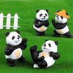 Amazon Brand - Umi Couple Showpiece Gift for Husband Wife Girlfriend Boyfriend - Panda Set of 4 Miniature Showpiece for Home Decoration, Wedding