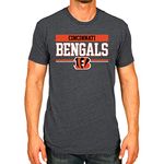 Team Fan Apparel NFL Adult Team Block Tagless T-Shirt - Cotton Blend - Charcoal - Perfect for Game Day - Comfort and Style
