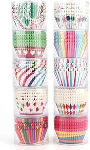 Tosnail 1000 Pack Paper Baking Cups Cupcake Liners Muffin Liner - Assorted 10 Styles