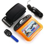 Waterproof Key Pouch For Swimming - Key Holder Case for Car Key Fob Money, MP3 Player. Adjustable Armband and Neck Lanyard, Silicone Key Cover For Arm Wrist or Ankle. IPX8. For Swimming and Running.