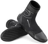 Osprey Adult Wetsuit Boots | 5mm Neoprene Boot for Watersports with Reinforced Toe and Heel, Velcro Adjuster, Multiple Sizes, Black