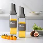 AVENZO 500 Ml Automatic Glass Oil Dispenser Bottle, Oil & Vinegar Bottle, Cooking Oil Dispenser Bottle Oil Container Kitchen Accessories Items Kitchen Tools (Pack Of 2), Transparent