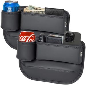 Aizvo 2-Pack Car Seat Gap Filler Organizer Premium Leather