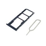 Eonpam Original DUAL SIM Card Slot Tray Holder Replacement for (Oppo A12) Incl SIM Pin (Black)