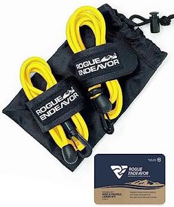 Rogue Endeavor Fishing Rod Leash & Kayak Paddle Leash Kit, Kayak Fishing & Paddle Boarding - 48" Shock Cord, Quick Release Clip, Neoprene Lined Strap and Carrying Bag (Set of 2) (Blaze Orange, 48)