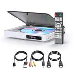 DVD Player Arafuna, DVD Player for TV, Multi Region DVD Player, DVD/CD Player HDMI 1080P with AV output, USB/TF Card input, remote control, AV cable, Support PAL/NTSC