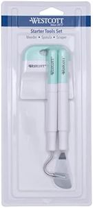 Westcott 00499 Die Cutting Crafting Tools Set with Scraper, Spatula and Weeder Tool, 3 Piece