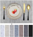 Homaxy Table Mats Set of 6, Place Mats for Table Heat-Resistant Table Mats Non-Slip Washable Waterproof Placemats PVC Leather Place Mats for Home Restaurant Hotel, 43x30cm, Grey