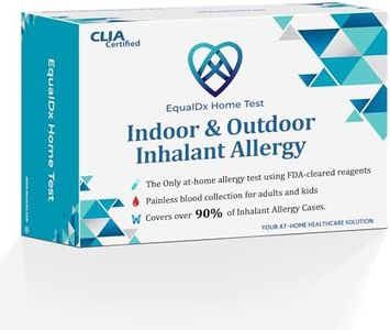 EqualDx at-Home Indoor & Outdoor Inhalant Allergy Test –IgE Antibody Test for Most Common Inhalant Allergens, Clinically Accepted Allergy Test, Painless Collection