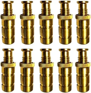 Wood Grip | 10 Pack Pool Cover Anchors Concrete and Pavers Deck | Universal Size Fits 3/4" Hole | Best for Pool Safety Cover Installation | Brass Metal Pool Anchor | Durable Brass Pool Cover Anchors and Head Screw Bolts | Loop Lock Anchors | (10 Pack)