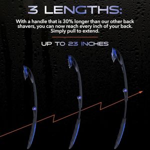 BakBlade 3.0 Back Shaver – Wet or Dry Body Hair Removal for Men