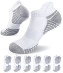 Alaplus Running Socks Cushioned Sports Socks Ankle Socks Trainer Socks for Men Women Ladies Cotton Low Cut Athletic Socks (6 Pairs)