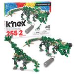 K'NEXosaurus Rex Building Set, 255 Pieces, 2 Builds, Motorized Movement, Stem Dinosaur, Construction Building Learning Toy for Boys & Girls