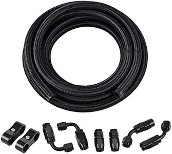 EVIL ENERGY 12AN Fuel Line Kit,AN12 Braided Nylon Fuel Hose CPE 10FT Black