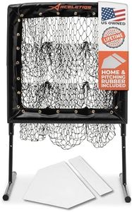 9 Hole Pitching Pocket - Pitcher Target for Baseball, Softball with Strike Zone Design-Adjustable Height -Pitching Net Aid for Throw Training, Home Drill Practice-Heavy Duty Steel Frame-Portable