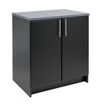 Prepac Elite 32" Storage Cabinet, Black Storage Cabinet, Base Cabinet, Bathroom Cabinet with 1 Adjustable Shelf 24" D x 32" W x 36" H, BEB-3236