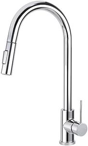 WELS 2 Mode Pull Out Kitchen Tap Laundry Sink Mixer Swivel Gooseneck Faucet (Chrome)