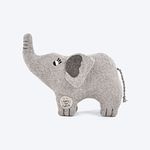 Heads Up For Tails Paws for Earth Wool Felt Elephant Plush Toy for Dogs - Grey