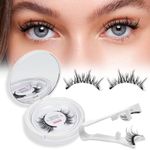 Magnetic Eyelashes With Applicator Long Lasting And Reusable Magnetic Lashes Kit 5Pcs Magnets Per Piece No Glue Needed False Eyelashes Waterproof,Cruelty Free,Easy To Wear(1pair,Vibrant)