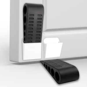 Cuneo fermaporta in 2 pezzi, cuneo in gomma per porte, cuneo antiscivolo regolabile in altezza, cuneo per porte resistenti per pavimenti duri, bagno, porta del balcone, camera dei bambini