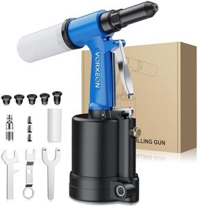 VORXEON Pneumatic Rivet Gun Set 3/32", 1/8", 5/32", 3/16", 1/4" Air Riveter Pulling pressure 3916 lbf 1780 kgf, Pneumatic Tool 1/4" NPT For automotive industries, construction, manufacturing